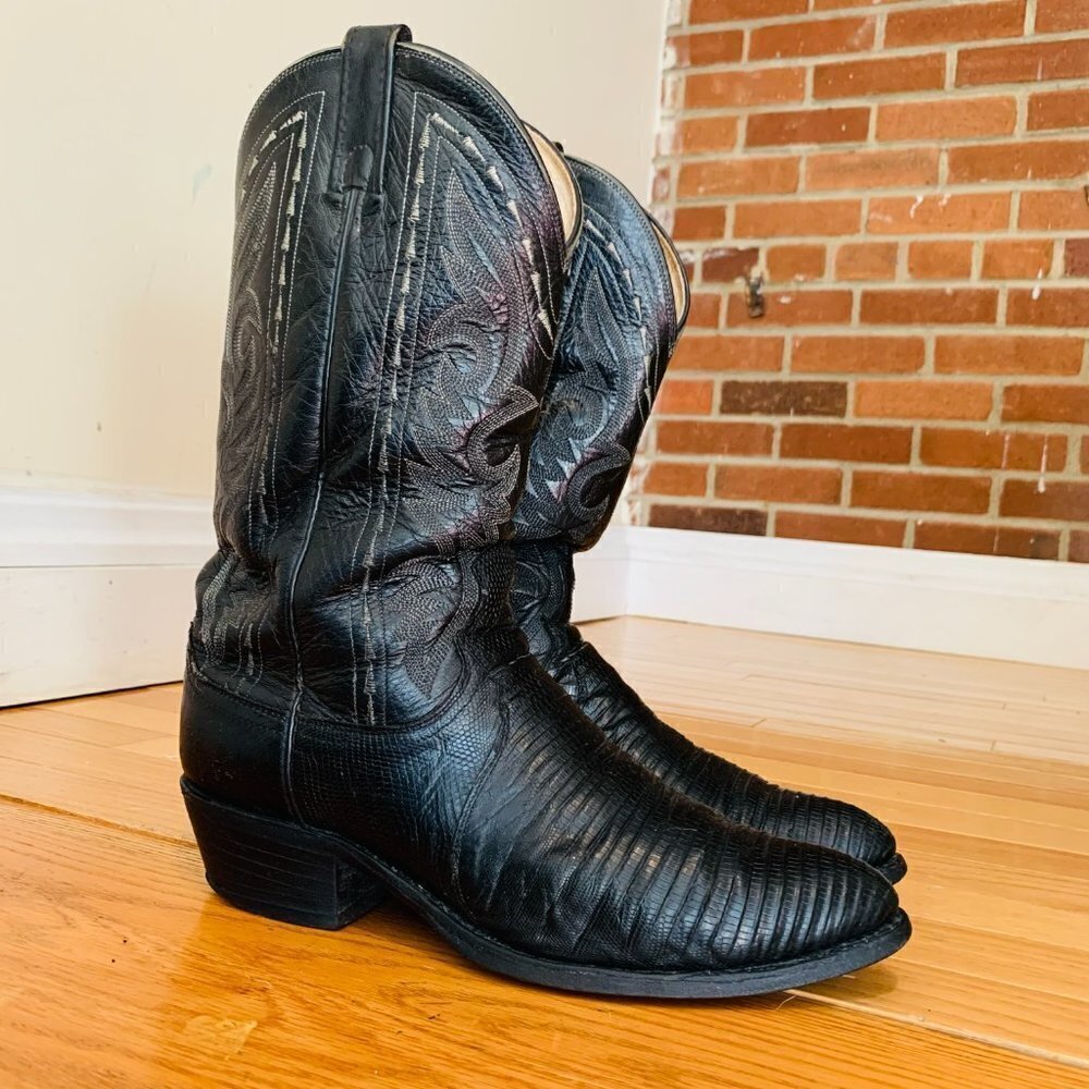 DAN POST Exotic Lizard Western Style Boot - Men's 10 D - Picture 2 of 11